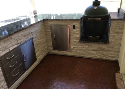 L Shaped Outdoor Kitchen