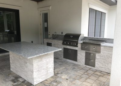 Griddle Sided Outdoor Kitchen