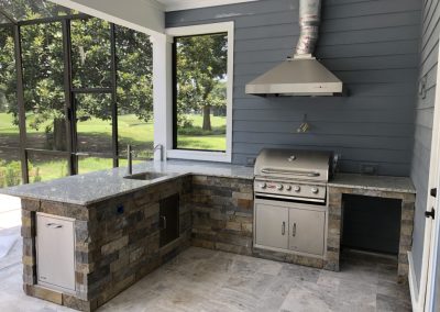 L Shape Outdoor Kitchen