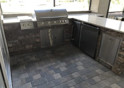 T Shaped Outdoor Kitchen