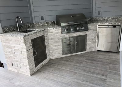 Z Shape Outdoor Kitchen